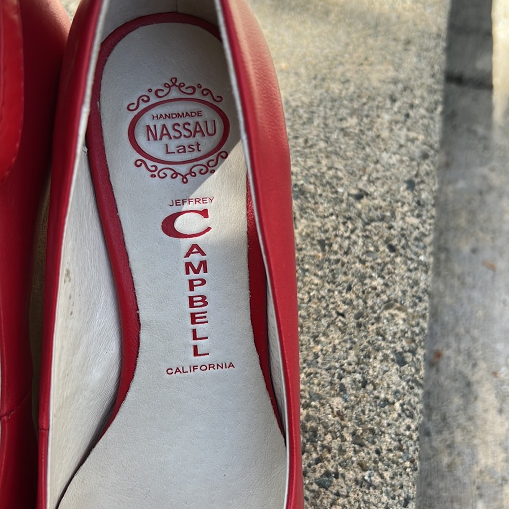 Brand New. Red platform Jeffery Campbell wedges. Size 6 - Picture 2 of 5